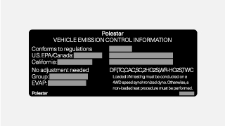 Vehicle Emission Control Information Label