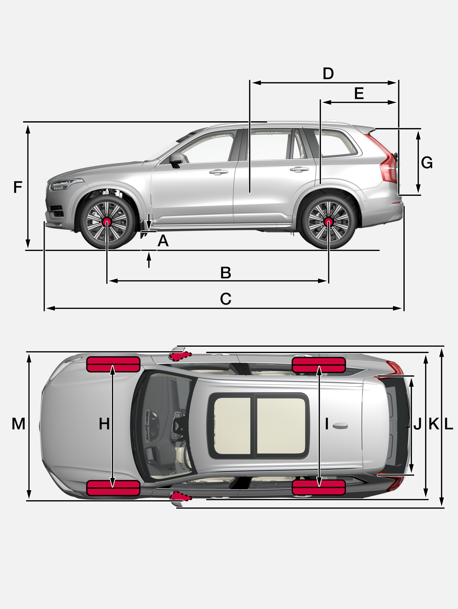 Eerlijkheid Vergadering Perceptueel Volvo Cars - XC90 Recharge Plug-in Hybrid Maten | Volvo Support Netherlands