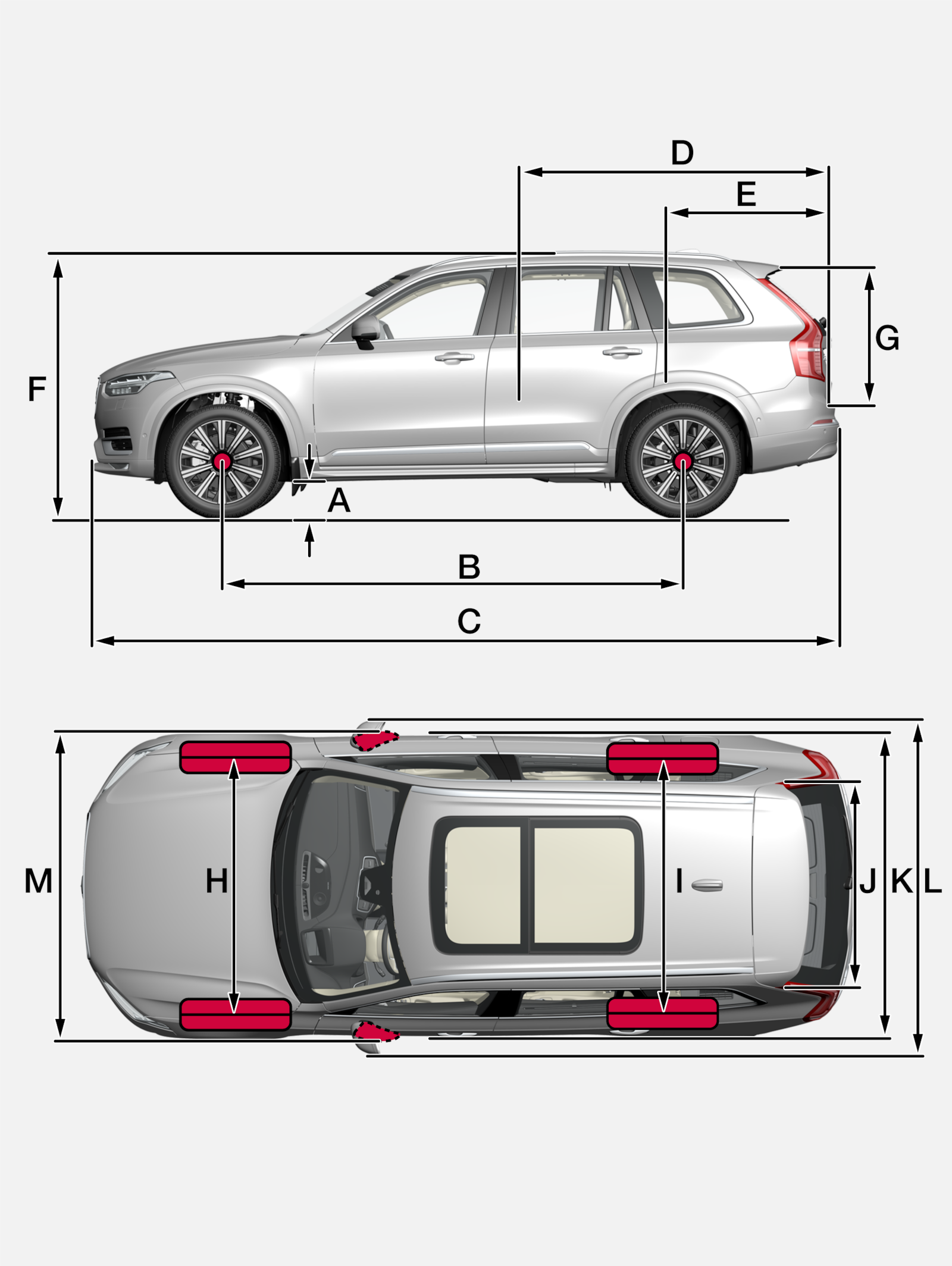 XC90 Dimensions  Volvo Support UK