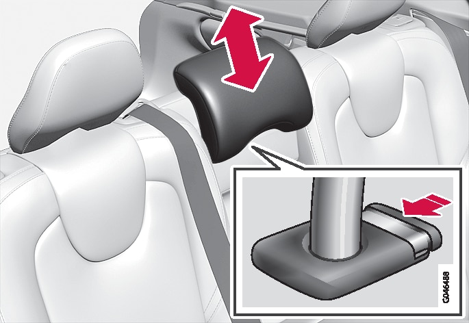 P4-1220-Y55X To adjust center head restraint in rear seat