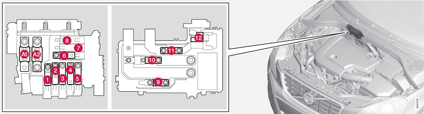 P3-1046-S60/V60 Pre Fuse Box for start/stop