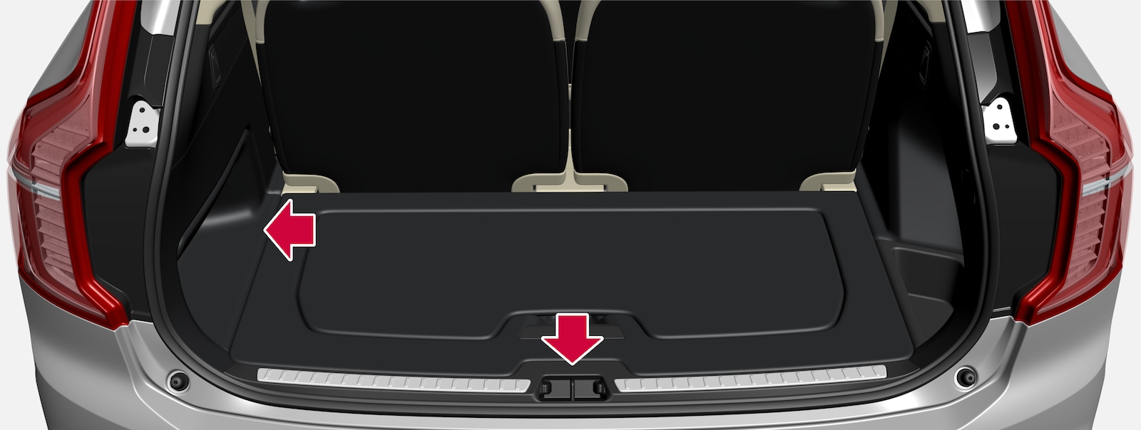 Volvo xc90 shop luggage compartment cover