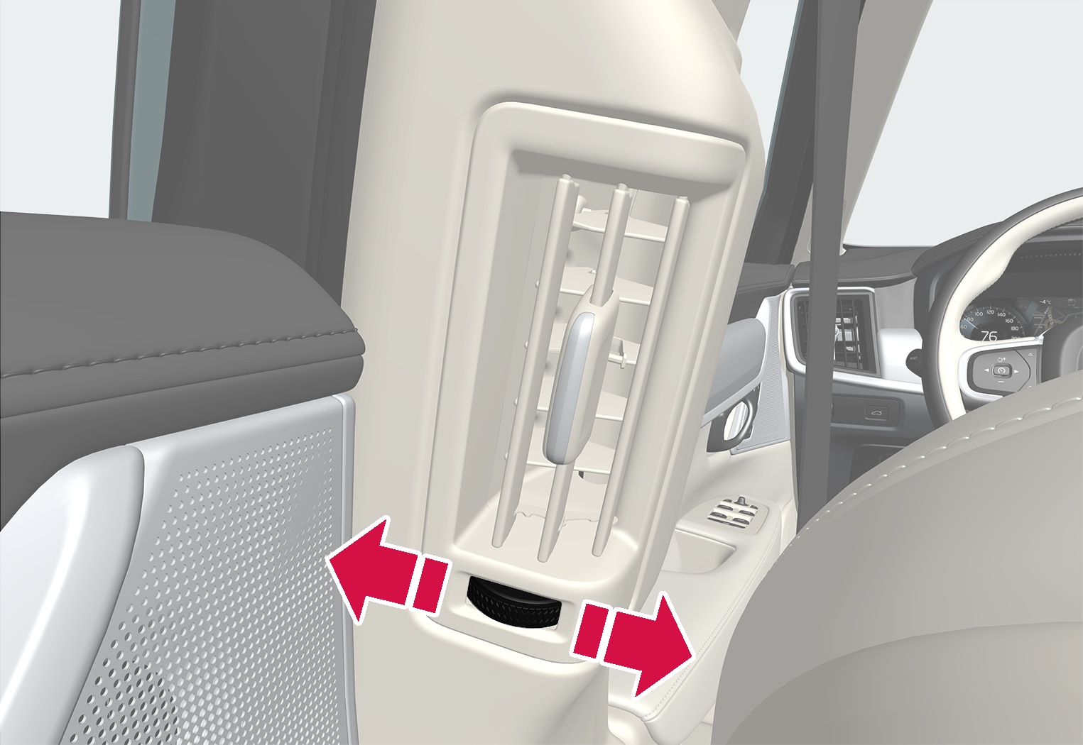P5-1617-S90/V90–Climate–Air vent open and close rear