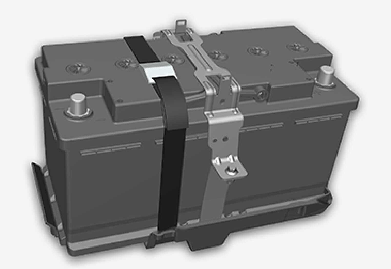 H8 AGM battery with straps.