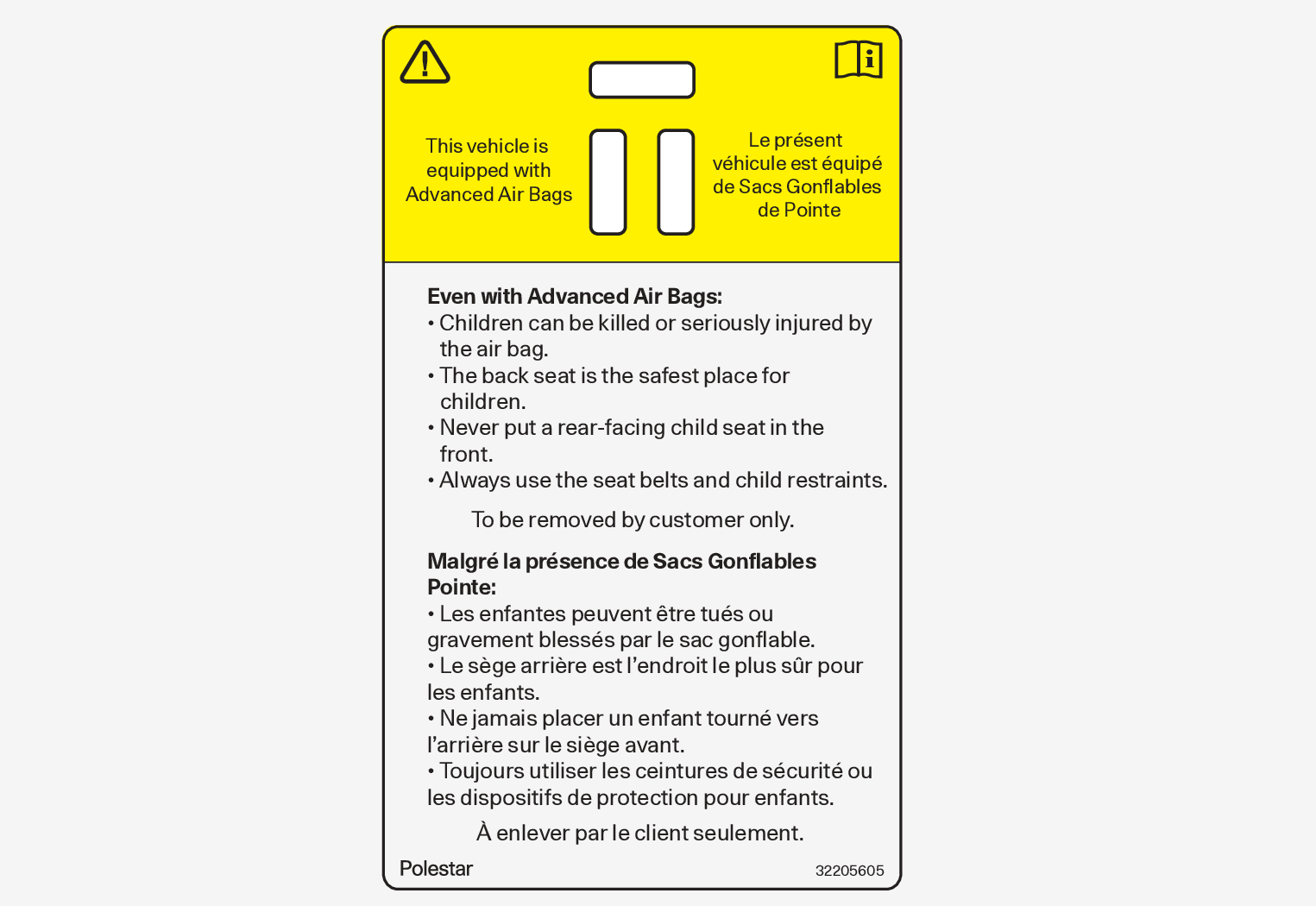PS-1926-USA passengers side airbag decal
