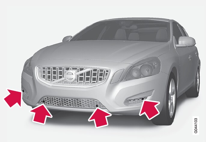 P3-v60/V60H Parkeringshjälp Sensorer fram