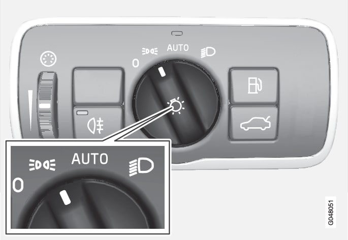 P3-1320 Parking lights, 4-position handle