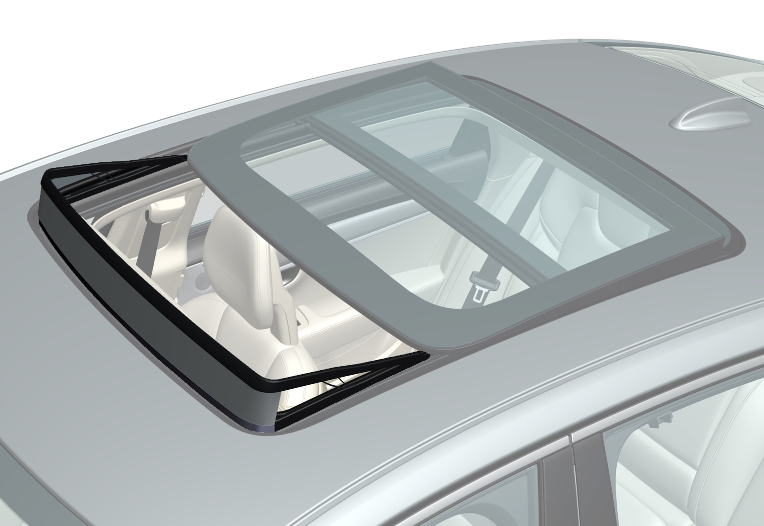 P5-1646-S90L Prio B Panoramic roof wind deflector