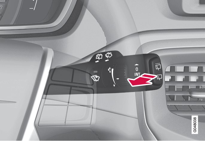 Przełącznik Wycieraczek I Spryskiwaczy | Elementy Sterujące | Wskaźniki, Przełączniki I Urządzenia Sterujące | V40 2015 | Pomoc Volvo