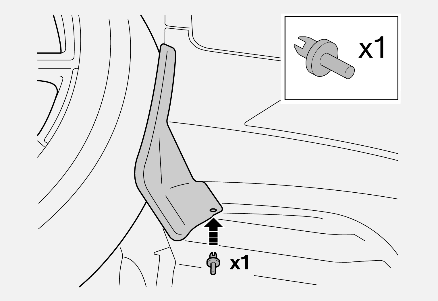 PS2-23w04-Mudflaps-Attaching the rear mudflaps - step 2