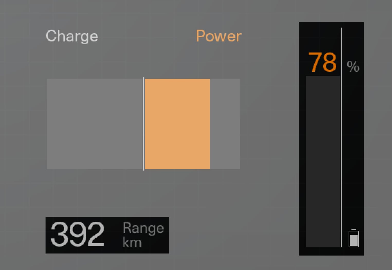 PS-2007-Battery meter and range value