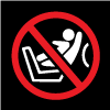 Enabled passenger airbag symbol