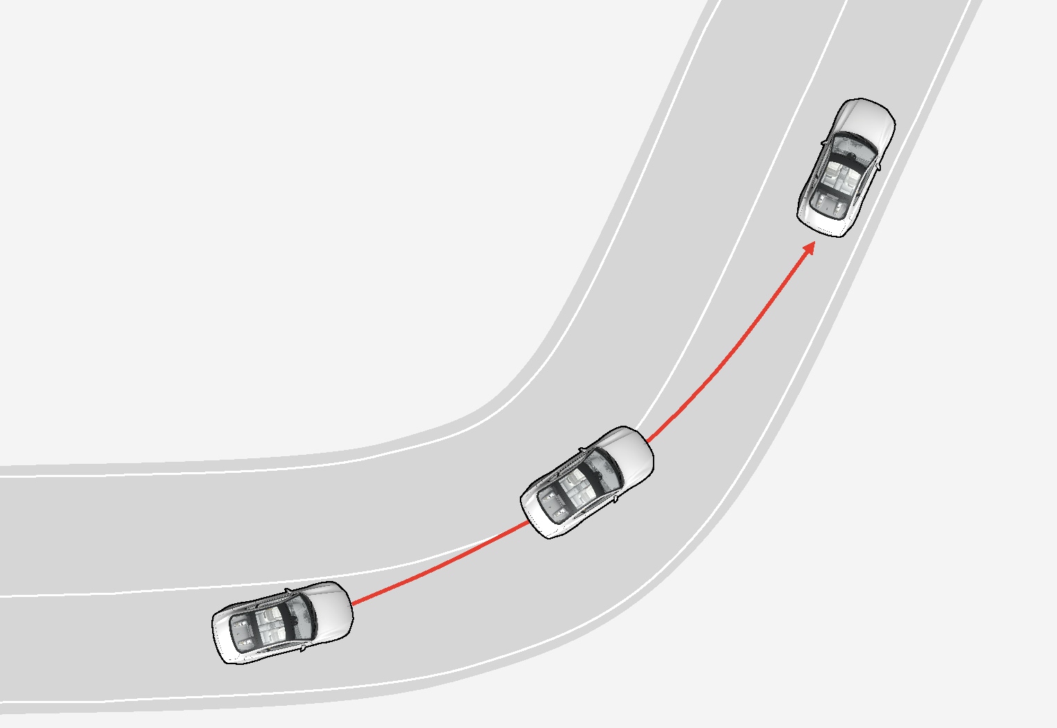 PS-1926-Lane Keeping Aid shortcut in curve