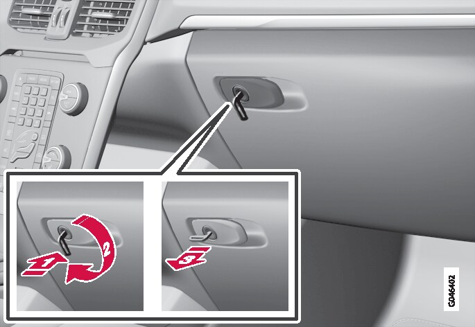 P4-1220-Y55X-Locking, glove compartment