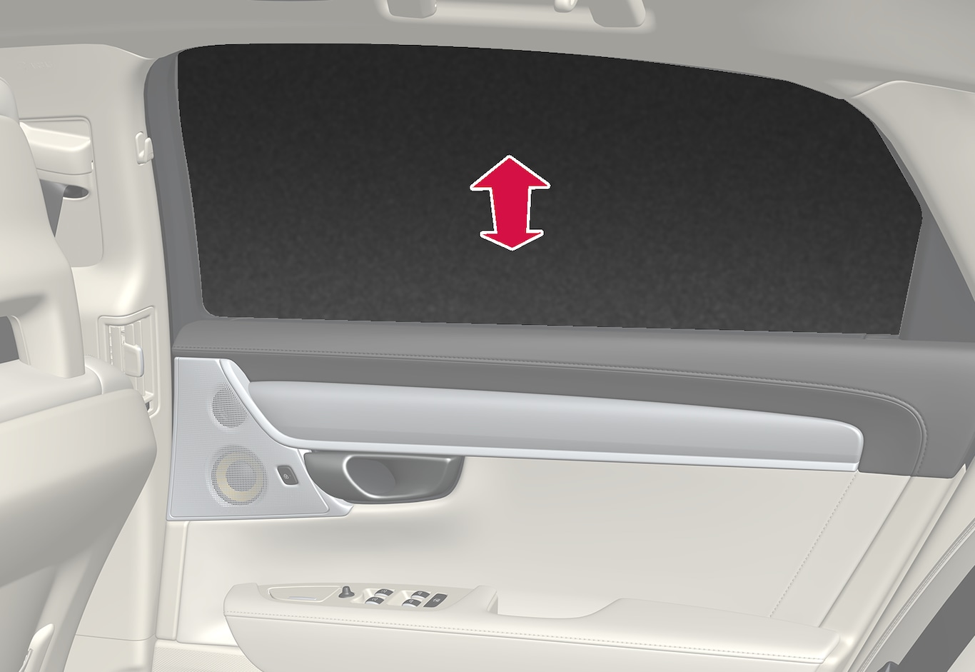 P5-1646-S90L Prio B Sun curtain, rear door