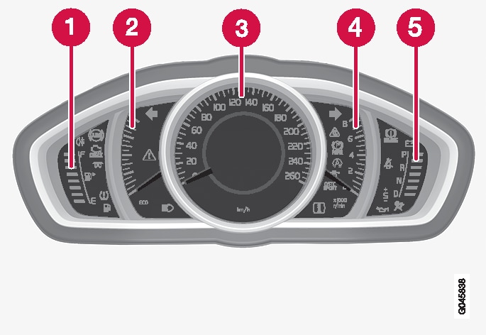 P4-1220-Y55X Information display, gauges, DIM STD-Line