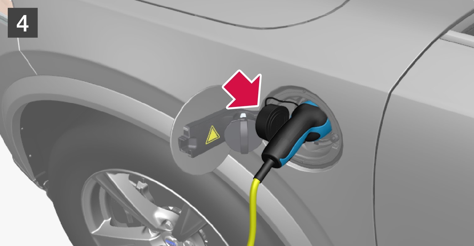 P5-1519-XC90 Hybrid-Adjustment of the charging cover