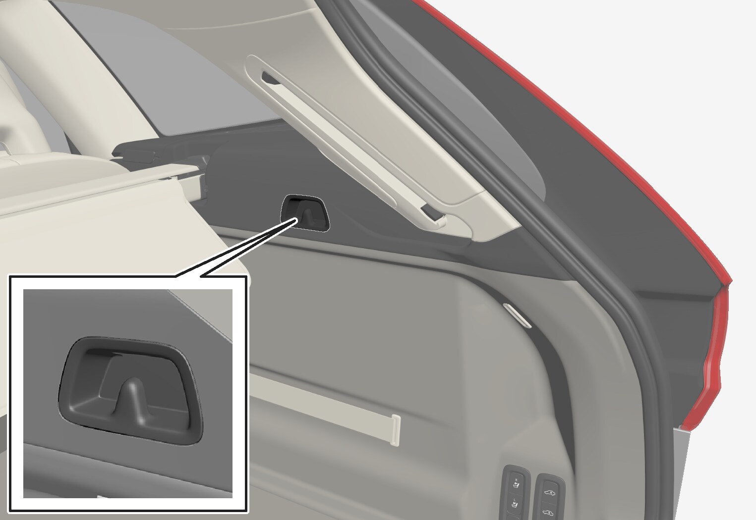 P5-1717-XC60-Bag holder hook in trunk