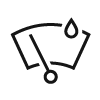 Symbol zapnutého senzoru deště