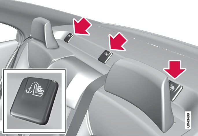 P3-1020-S80+S80L Top tether anchorages in rear seat