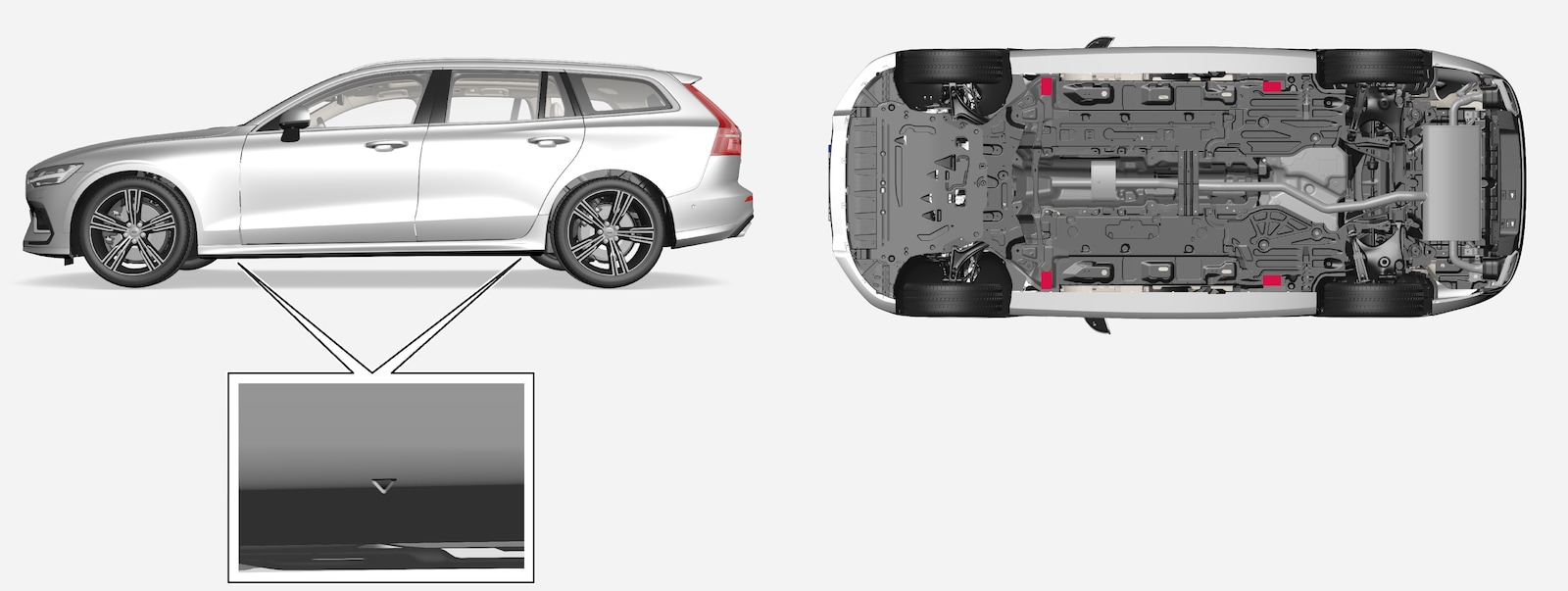 Bracket Applicable to Vo lv o xc90 xc60 v90 v60 Underbody cover