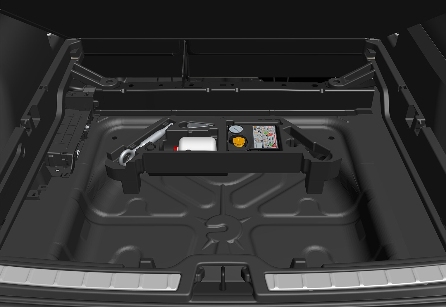 P6-1746-XC40-Tools overview in foambox under load floor