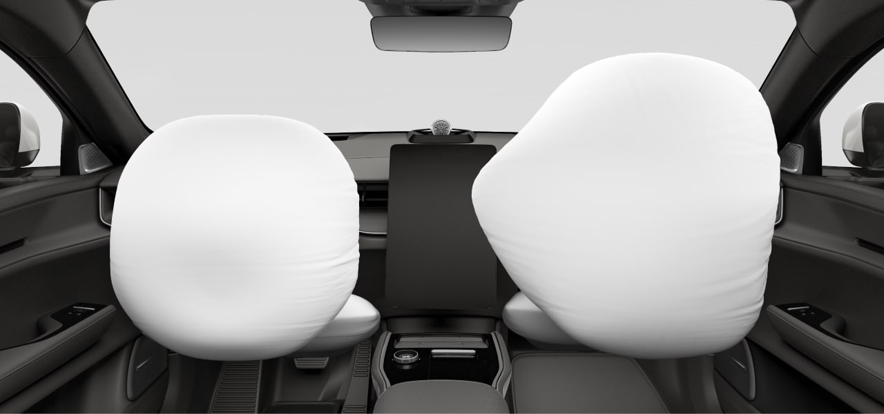 Front airbag placement