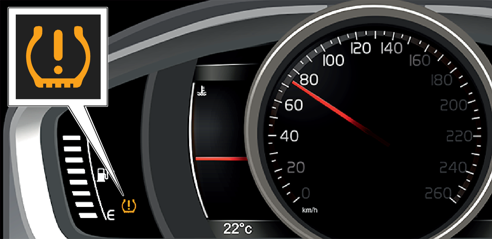 15w49 - Support site - Tyre pressure instrument cluster