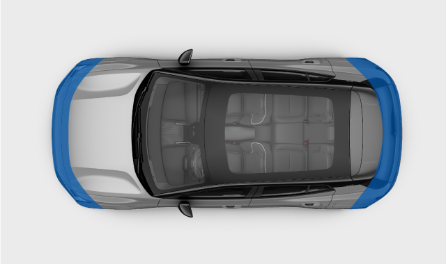 Locations of cameras, sensors and radars in your car.