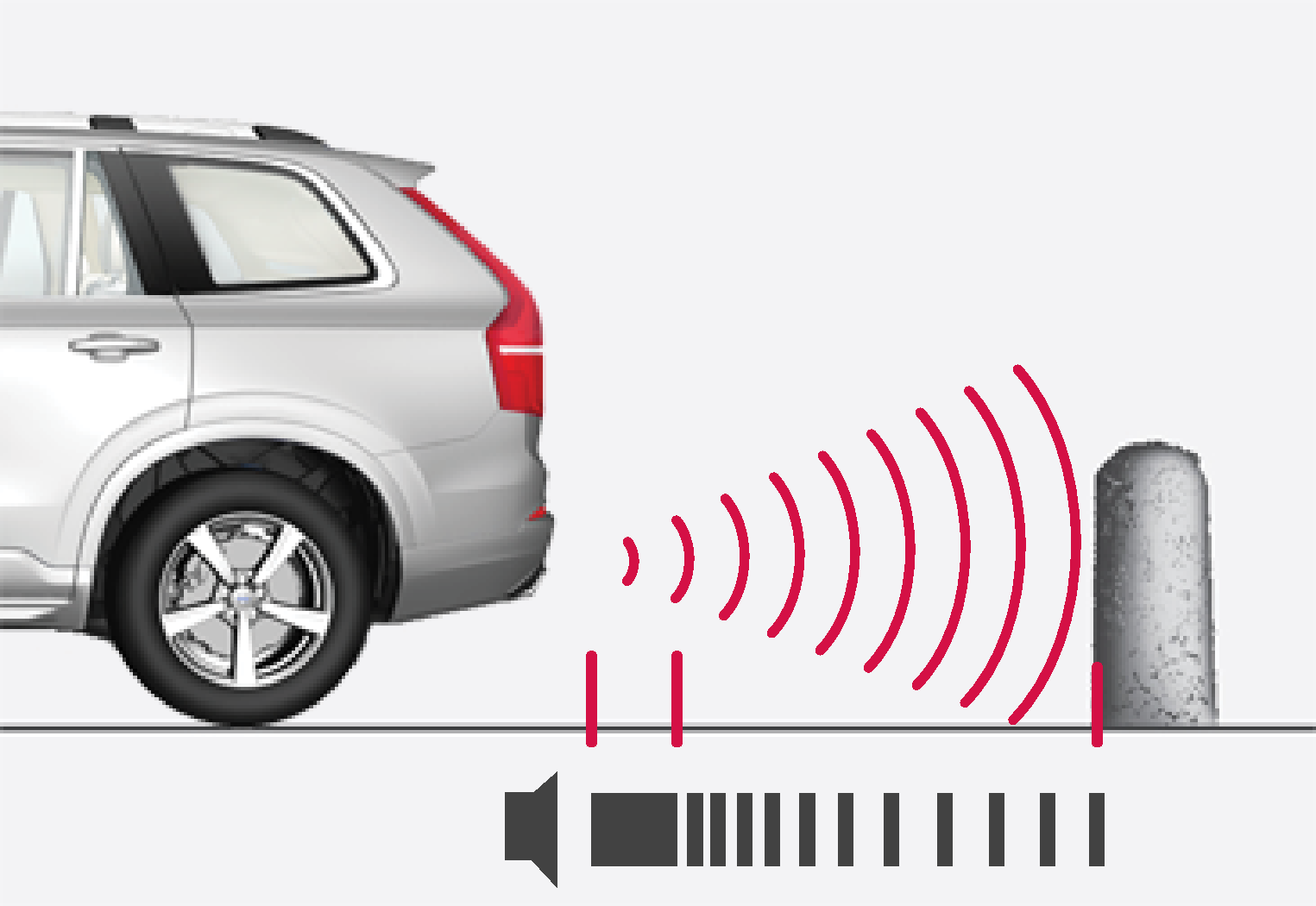 P5-1507-Park Assist, warning signal rear