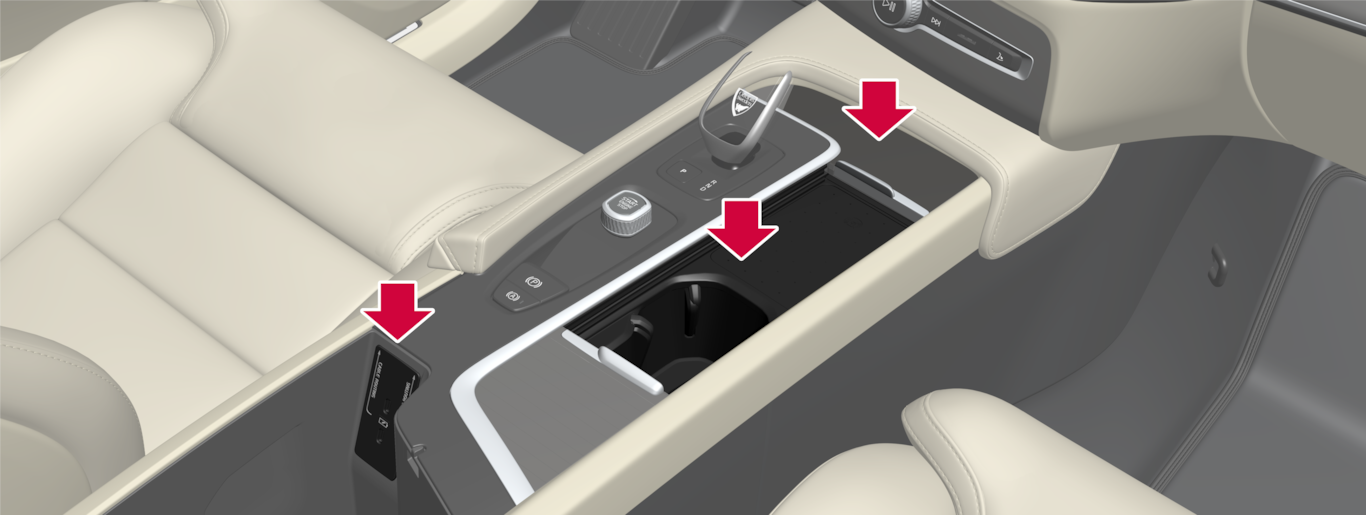 P5-2222-XC90+XC90H-Tunnel console storage