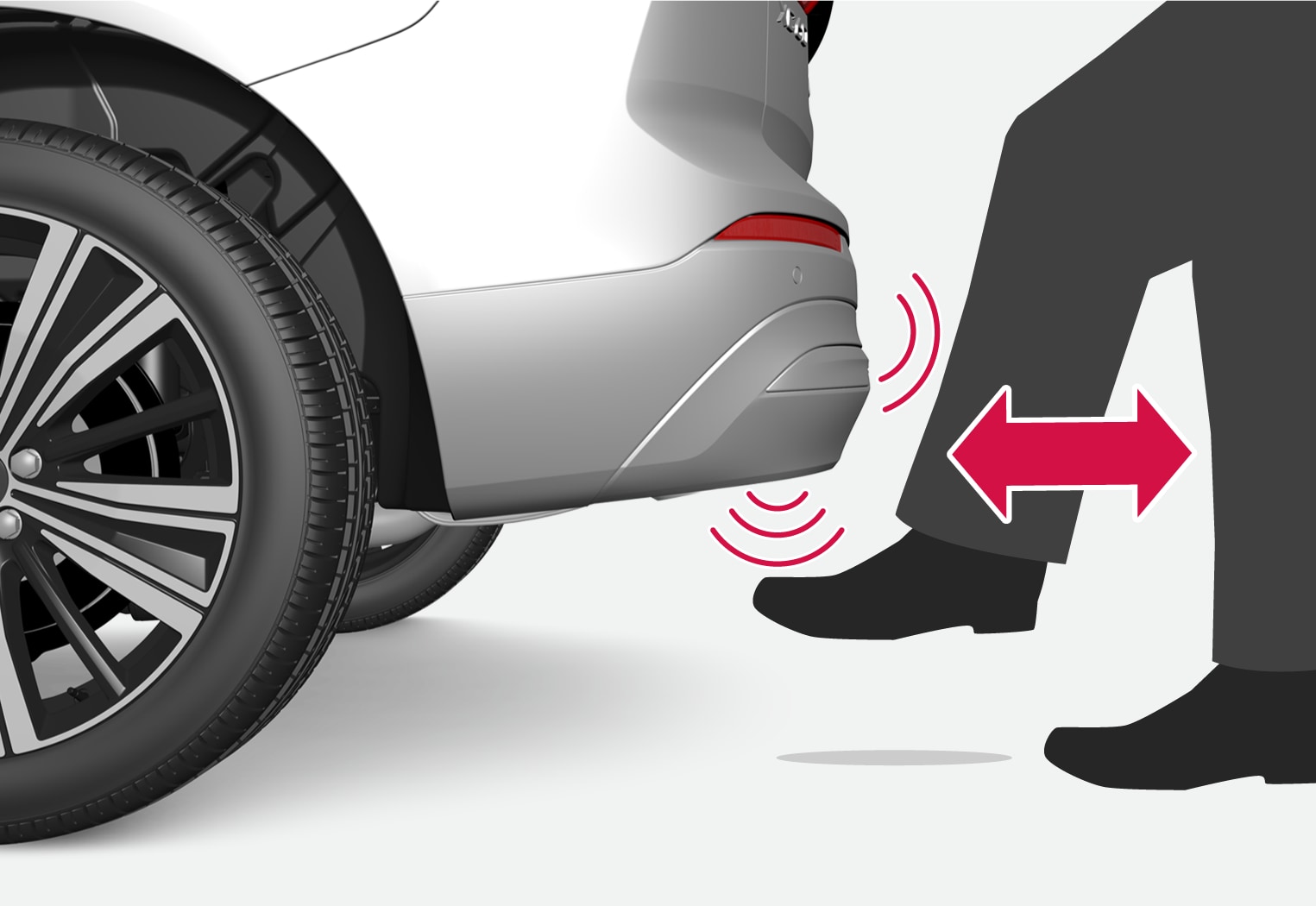 P5-2122-XC60-Open tailgate with footmovement