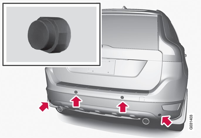 Sensor location, rear.