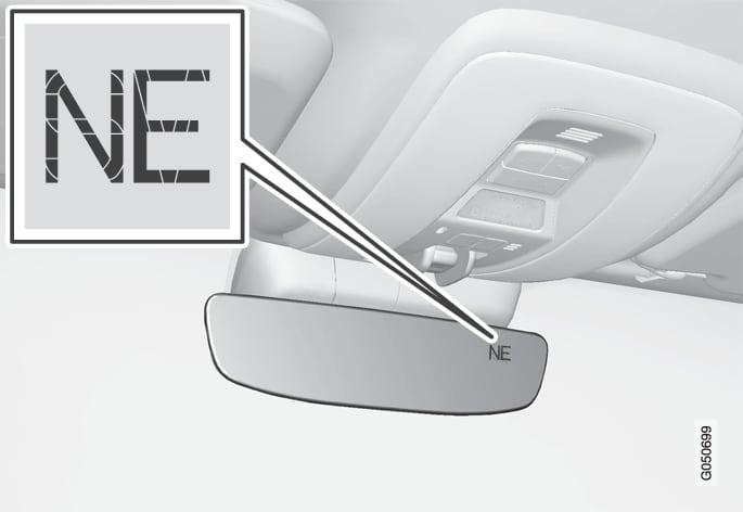 P3-1420-Rearview mirror with integrated compass display
