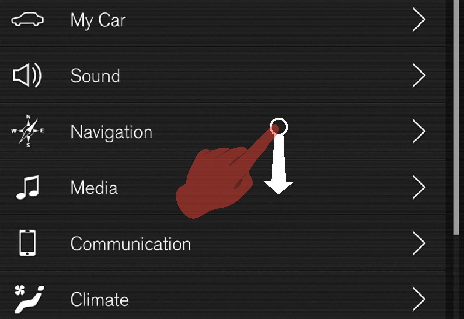 PS-1926-Scroll indicator in centerdisplay