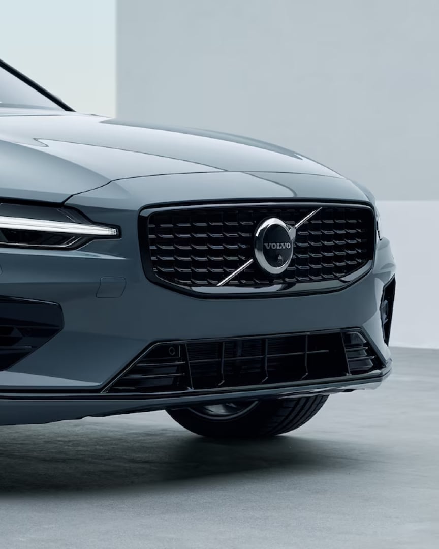 Volvo S60 mild hybrid front and side exterior with LED headlamps.