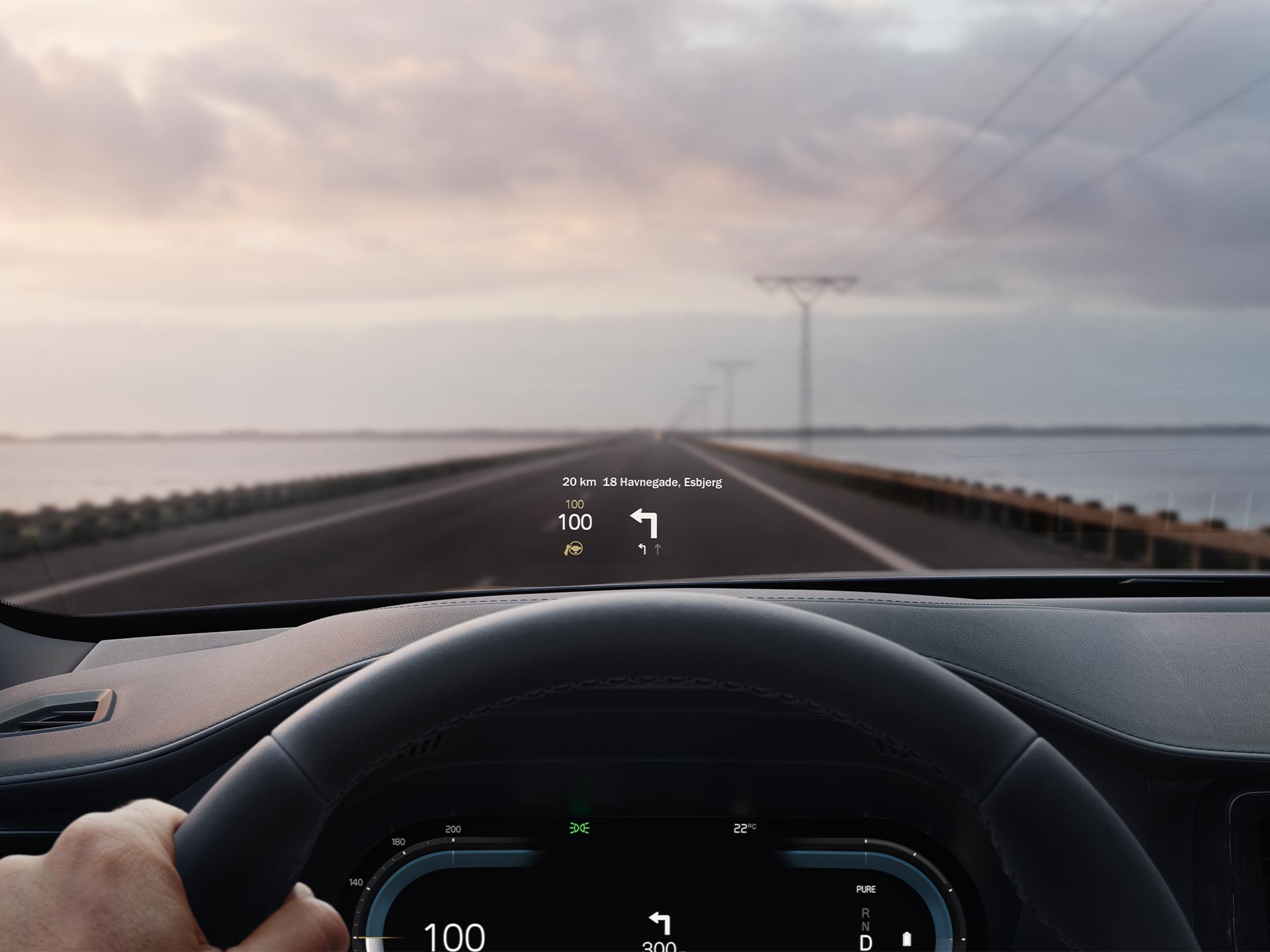 Head-up display di Volvo S60 Recharge Plug-in Hybrid.