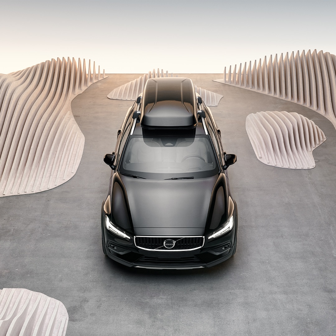 Volvo Cars tarafından tasarlanan, kısmen geri dönüşümlü malzemelerden üretilmiş ve aerodinamik olarak optimize edilmiş portbagaj.