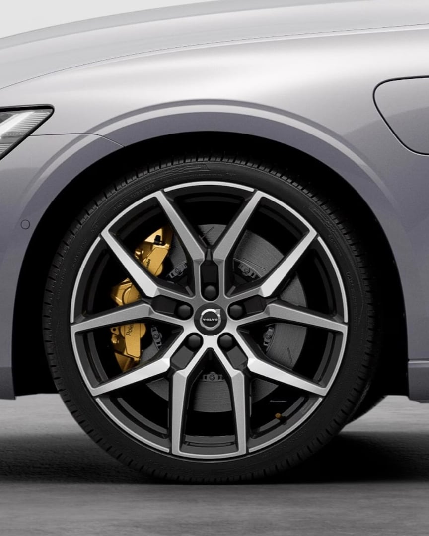Nuevo diseño aerodinámico de las ruedas del Volvo V60 Recharge.
