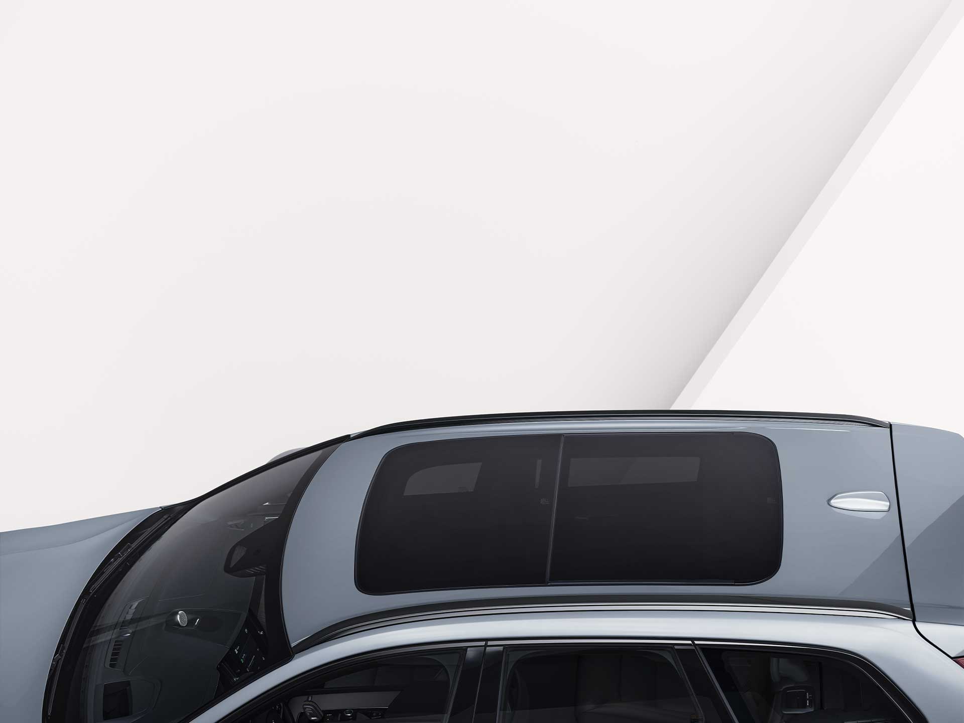 Panoramic roof on a Volvo XC60 SUV.