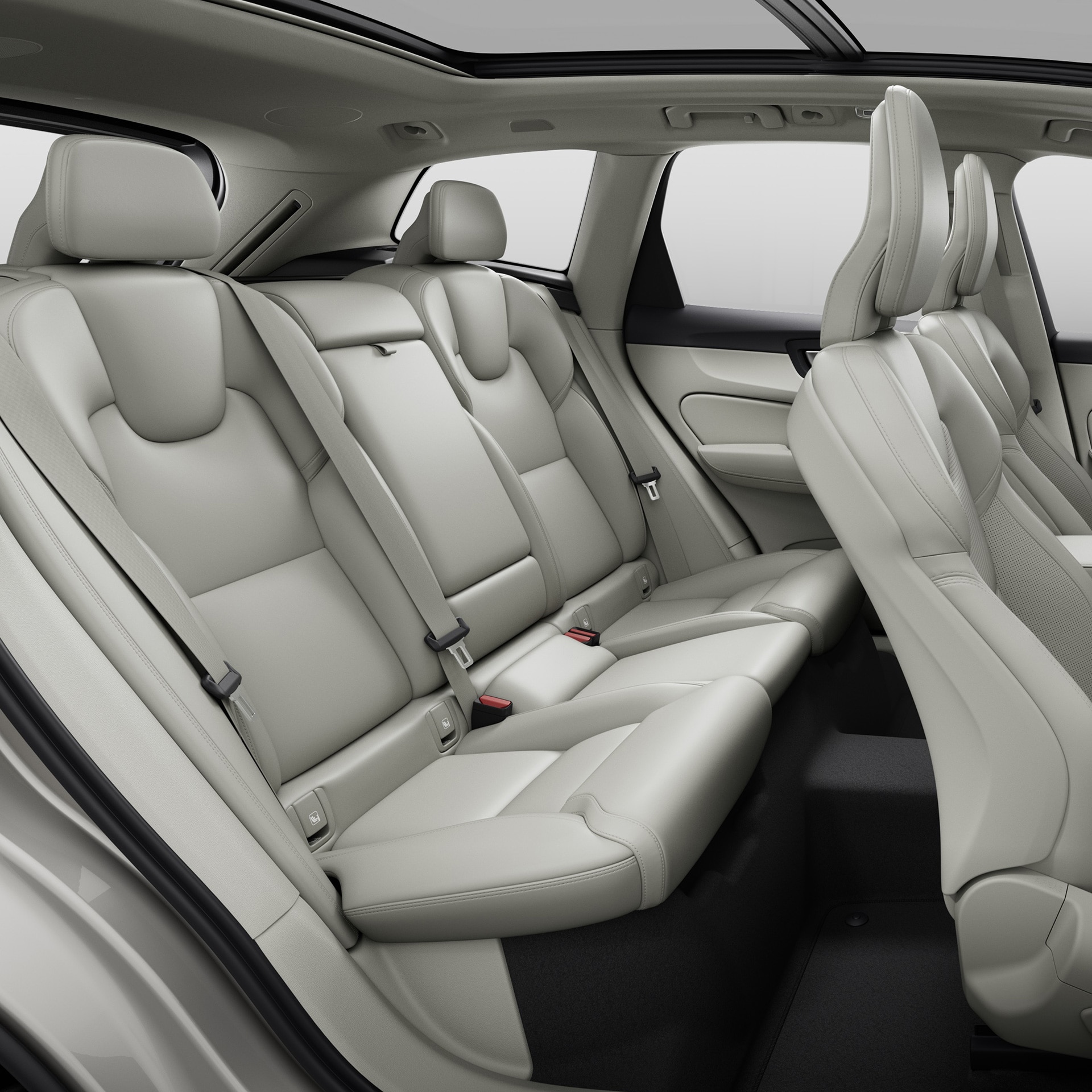 Side view of interior of Volvo XC60.
