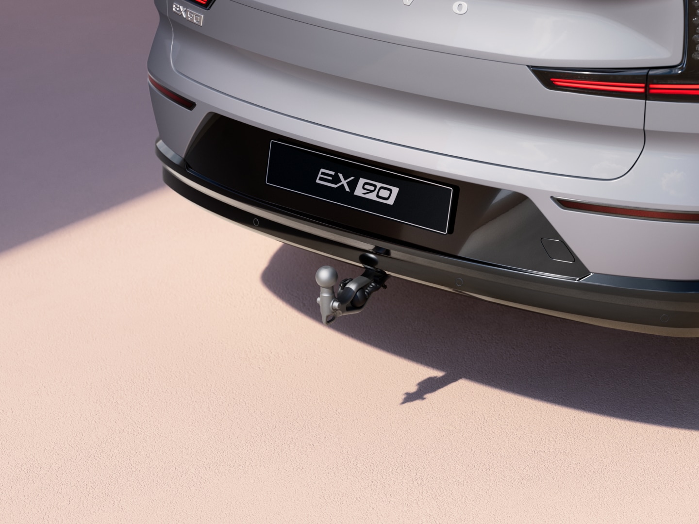 The electrical towbar on a Volvo EX90.
