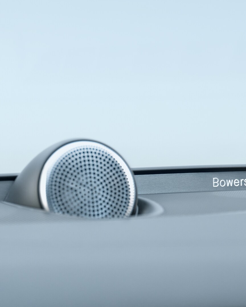 Bowers & Wilkins speakers inside a Volvo S60.