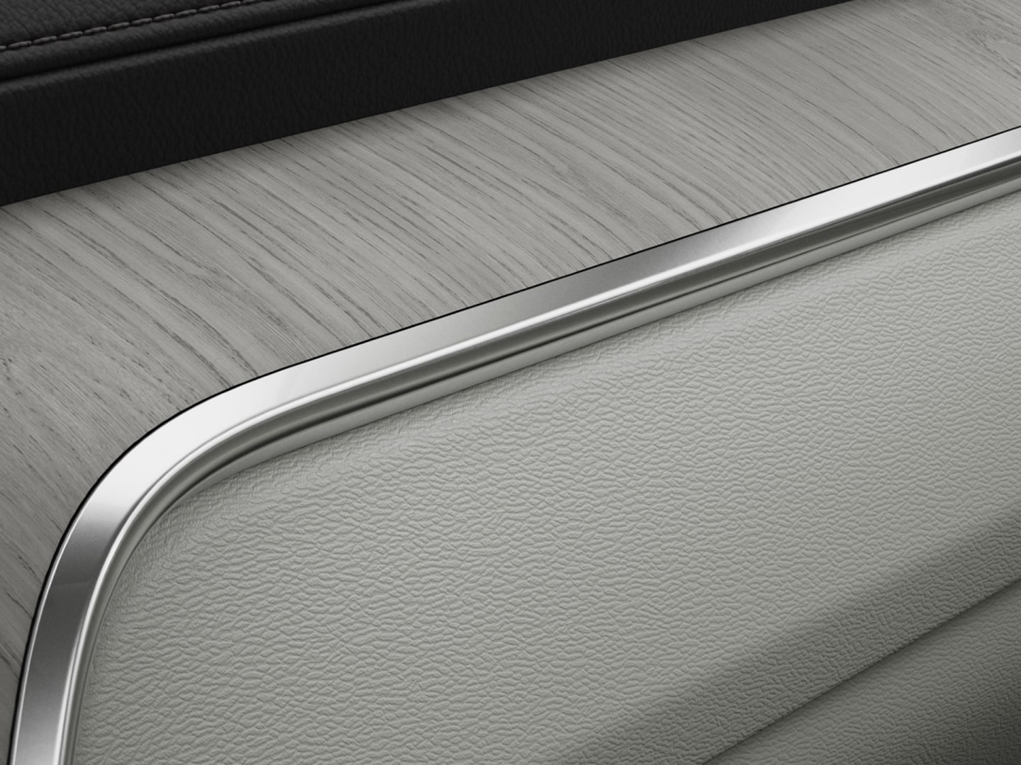 Die Dekoreinlage aus echtem Treibholz in einem Volvo V60 verleiht dem Innenraum einen natürlichen Touch.