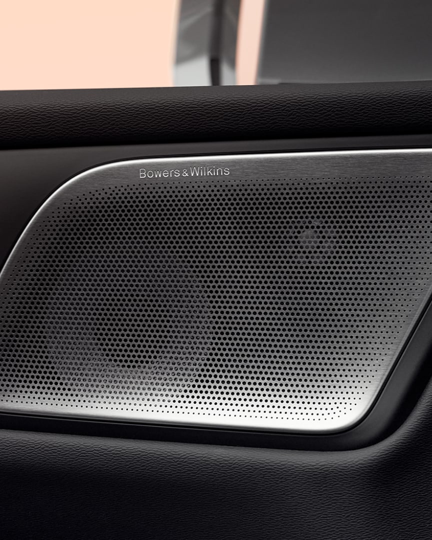 Bowers & Wilkins speakers inside a Volvo V60 plug-in hybrid.