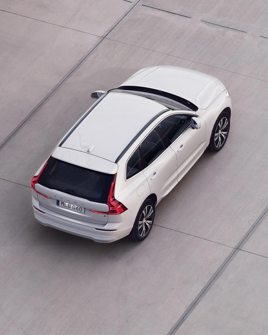 Top view of a Volvo XC60 SUV.