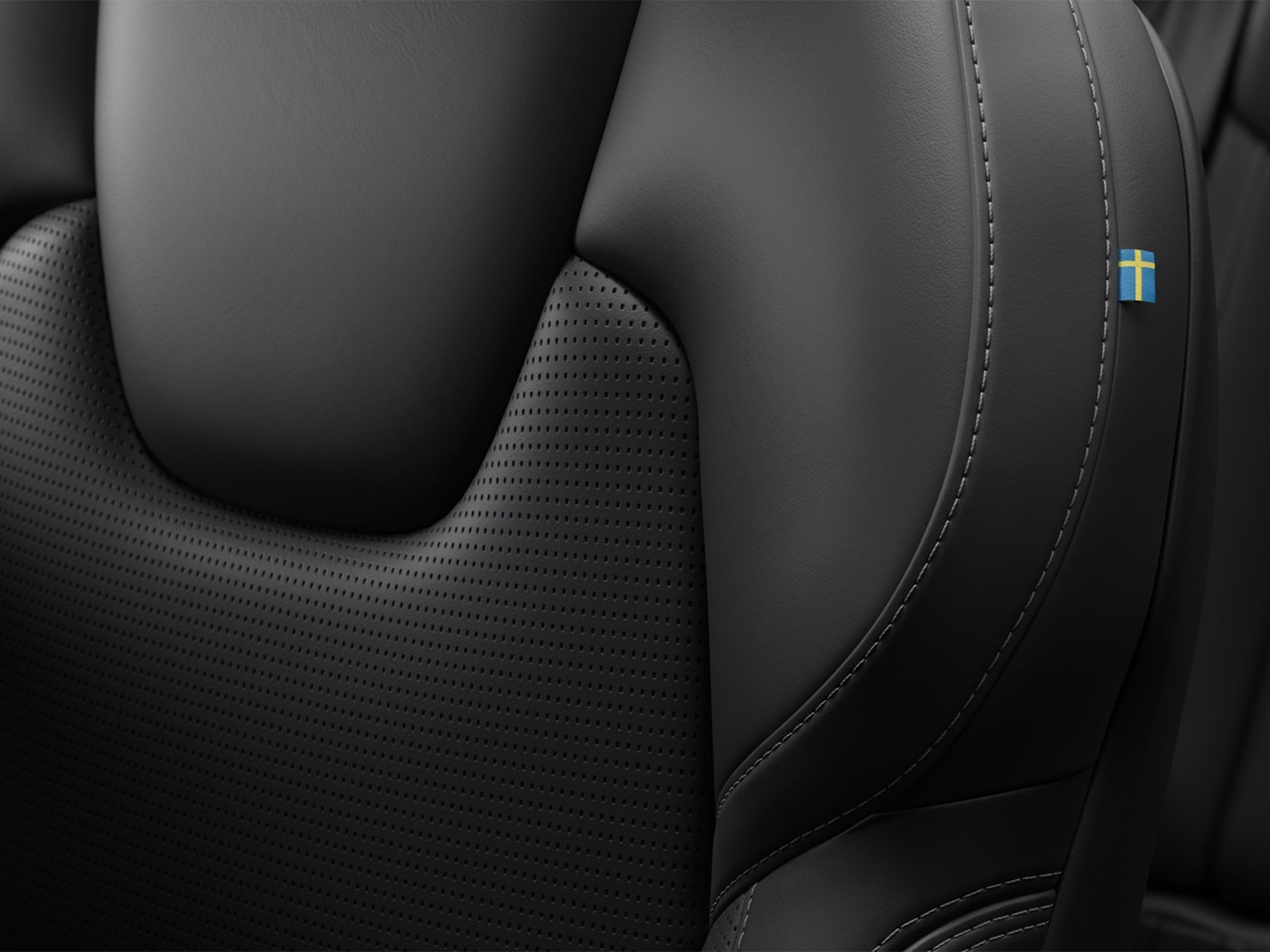 Nappa leather front seats in a Volvo S60 sedan.
