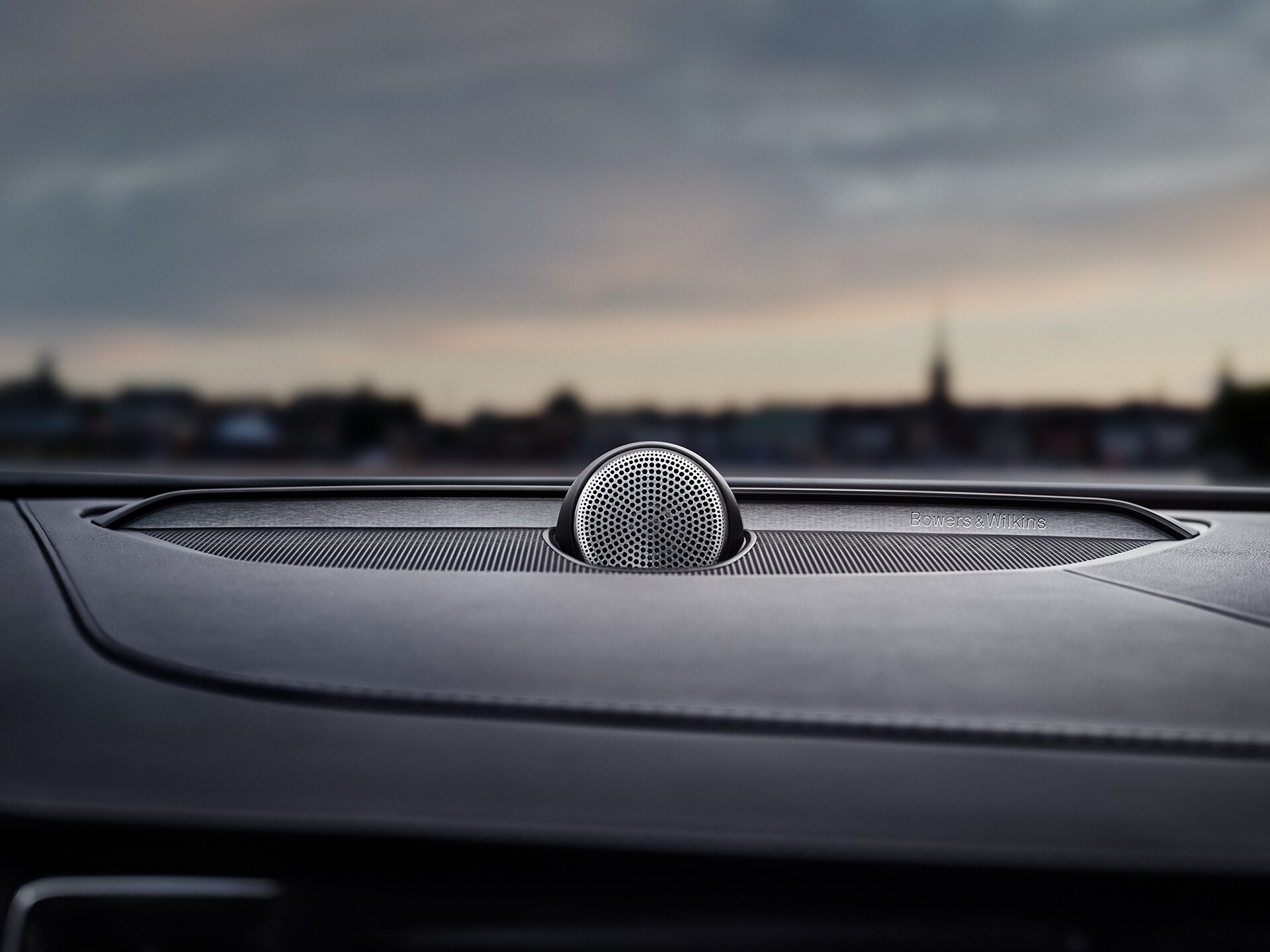 Bowers & Wilkins speakers inside a Volvo V90 Recharge.