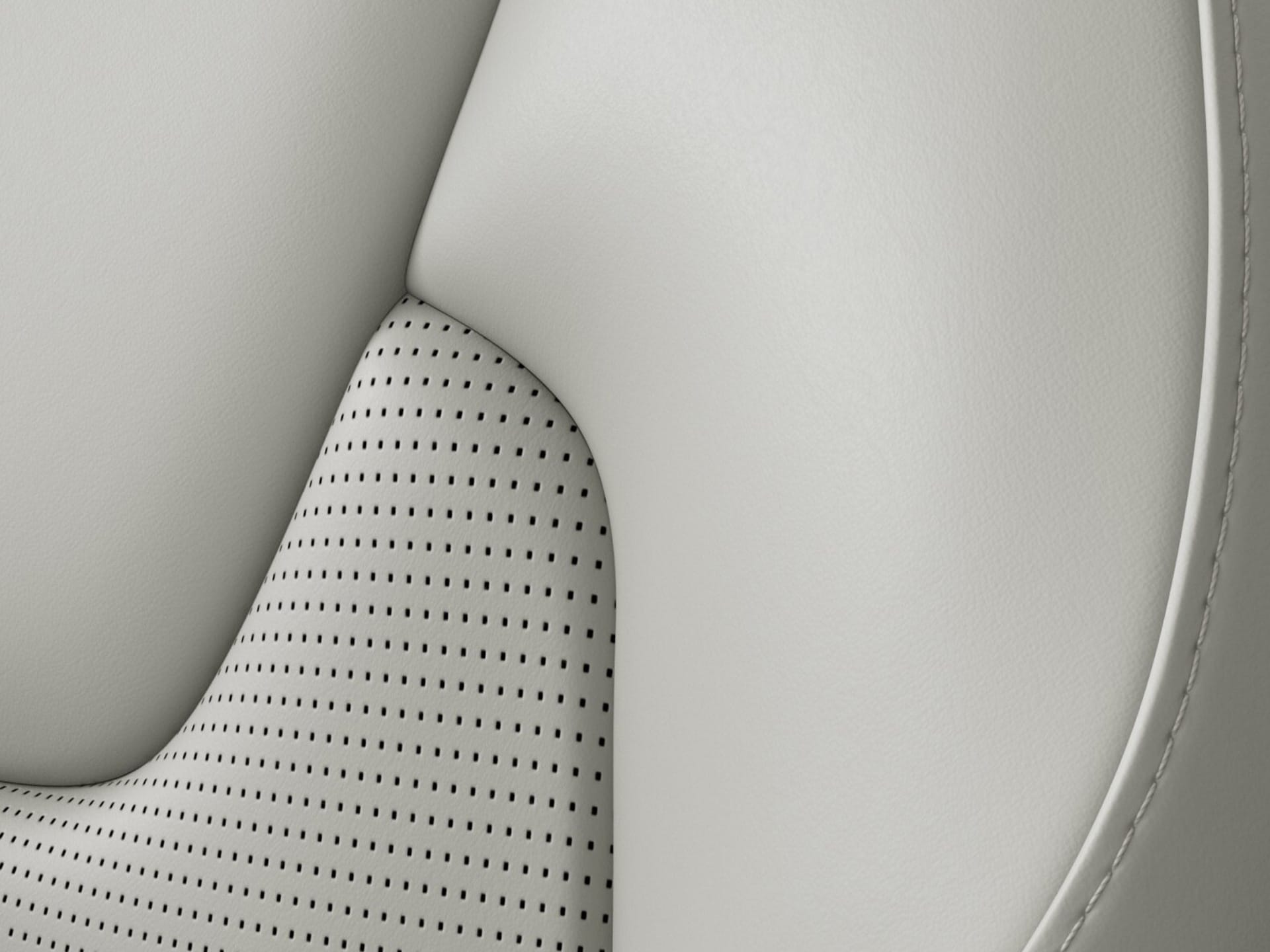 المقاعد الأمامية من جلد النابا في فولفو XC60 الرياضية متعددة الاستخدامات.