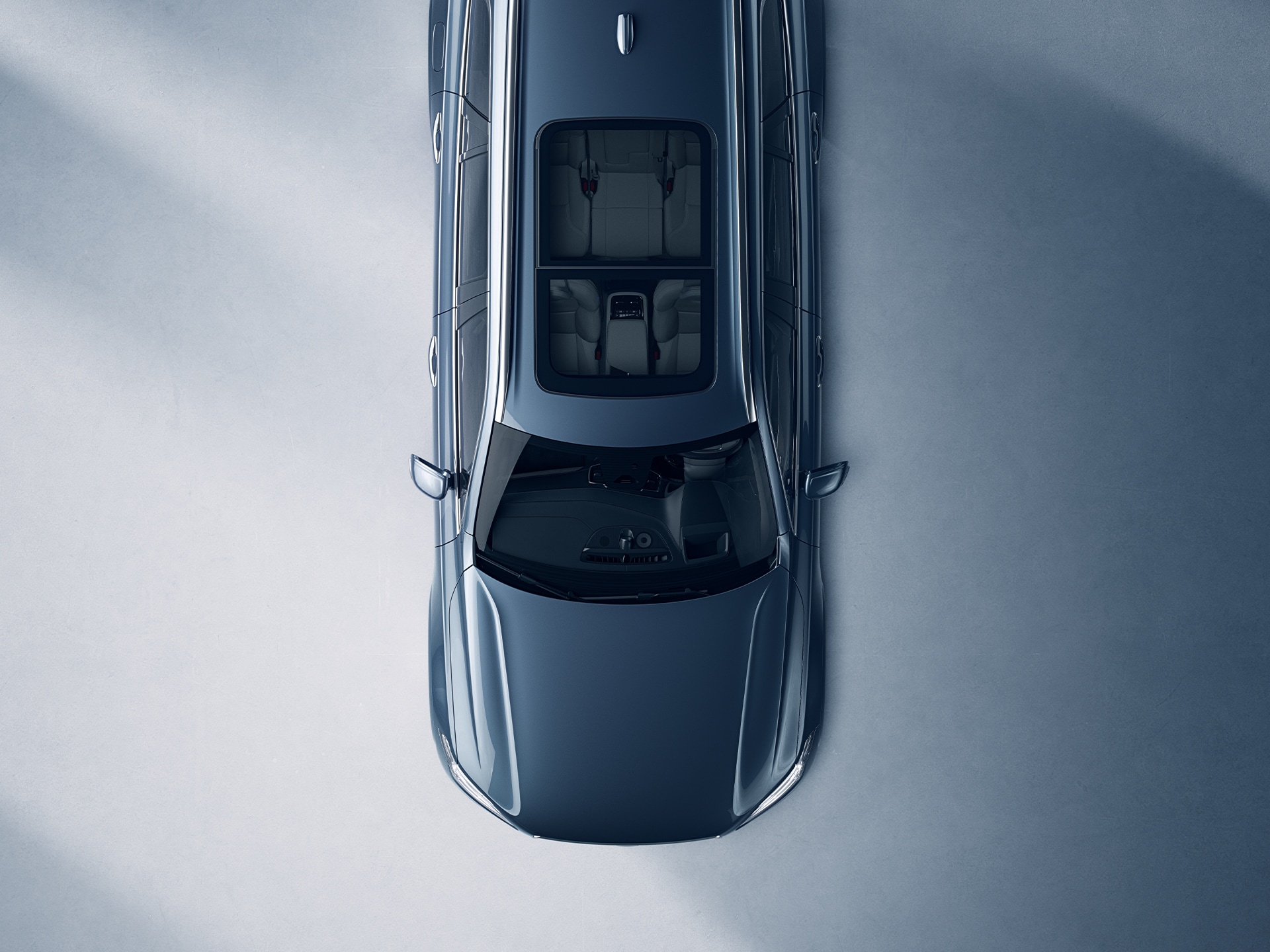 Panoramic roof on a Volvo XC90 SUV.
